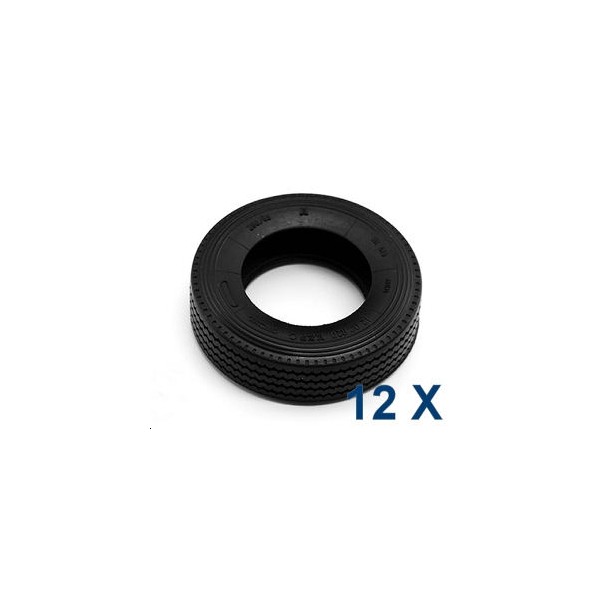 Pneus Caoutchouc + Jantes 7 Rayons Pour Voiture RC 1:10 - Pack De 4
