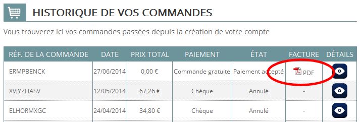 historique des commandes francis miniatures