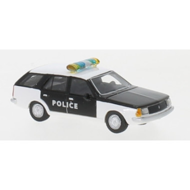 Miniature Renault 18 Break, blanche et noire, Police, 1978