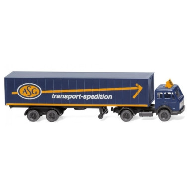 Miniature Camion Mercedes NG, ASG, Containersattelzug, 1989 Miniature Camion Mercedes NG, ASG, Containersattelzug, 1989