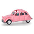 Herpa HERP020824-008 - Miniature Citroën 2 CV avec toit ouvert, rose claire