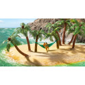 Lot de 4 palmiers, 4,5 cm de haut