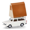 Miniature Trabant 601 S Universal, avec tente sur le toit