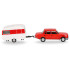 Herpa HERP028585 - Miniature Berline Wartburg 353 `82 avec caravane Qek-Junior