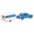 Herpa HERP028585-002 - Miniature Wartburg 353 '82 Berline avec caravane Qek