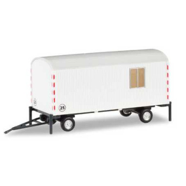 Miniature Remorque de chantier, blanche Miniature Remorque de chantier, blanche