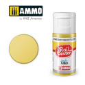 AMMO R-0011 - Jaune pour Wagon Réfrigéré, Peinture acrylique Rail Center, 15 ml