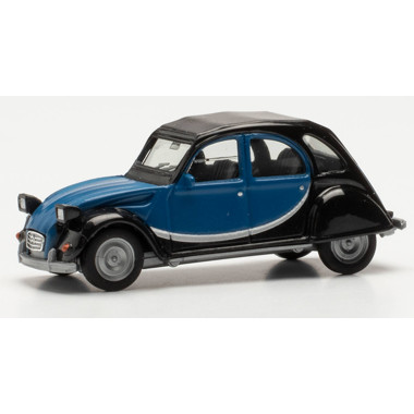 Miniature Citroen 2 CV Charleston, bleu et noir