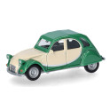 Miniature Citroën 2CV Charleston, verte et beige