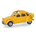 Miniature Citroën 2CV jaune, avec coffre