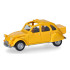Herpa HERP027632-006 - Miniature Citroën 2CV jaune, avec coffre