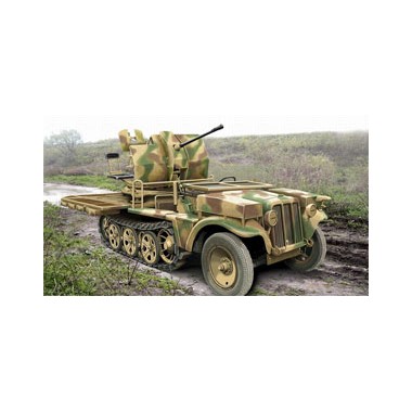 Maquette Canon anti-a&eacute;rien allemand 20 mm Flak 38 sfi SdKfz.10/4