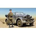 Maquette Véhicule de commandement Kfz.21 avec figurine de Rommel, 2ème GM