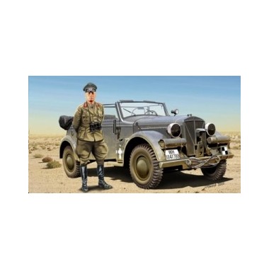Maquette Véhicule de commandement Kfz.21 avec figurine de Rommel, 2ème GM