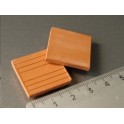 Tuiles plates ou Carreaux rouges, 25 pièces 24 x 24 x 3 mm