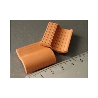 Tuiles Romanes rouges, 25 pièces 28 x 26 x 9 mm