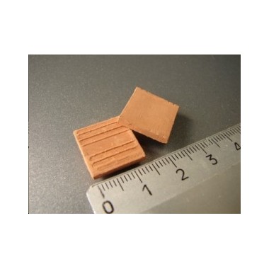 Tuiles plates ou Carreaux rouges, 150 pièces 15 x 15 x 2 mm