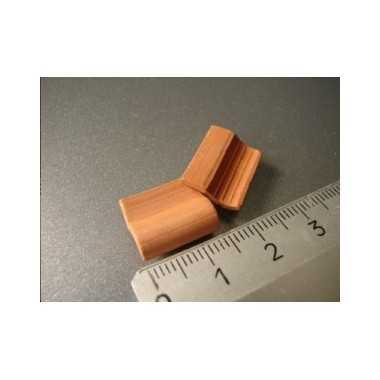Tuiles Romanes rouges, 150 pi&egrave;ces 15 x 11 x 4 mm