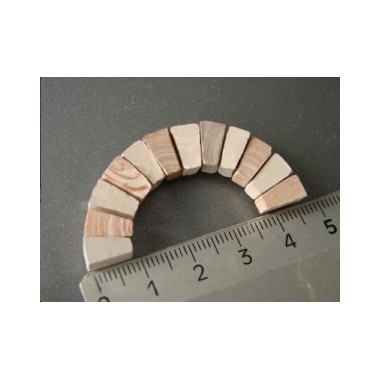 Briques Voussoir 50 x 25 mm couleurs vari&eacute;es, 50 pi&egrave;ces