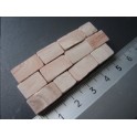 Pierres murs roses/grises, 2000 pièces 9/11 x 6 x 7 mm