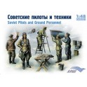 Figurines maquettes Pilotes & mécaniciens soviétiques, 2ème GM