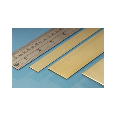 Profilé laiton bande 12 mm x 0.4 mm, longueur 305 mm