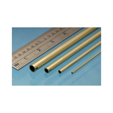 Profilé laiton tube 1 x 0.5 x 0.25 mm, longueur 305 mm