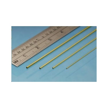 Profilé laiton micro tube 0.6 mm / 0.4 mm, longueur 305 mm