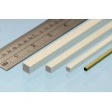Profilé laiton tube carré 3.96 mm, longueur 305 mm