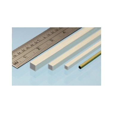 Profilé laiton tube carré 3.96 mm, longueur 305 mm