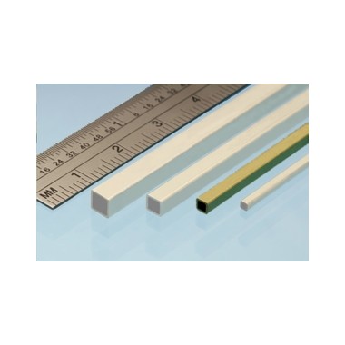 Profilé laiton tube carré 4.76 mm, longueur 305 mm