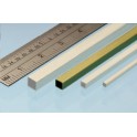 Profilé laiton tube carré 5.55 mm, longueur 305 mm