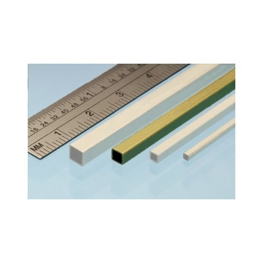 Profilé laiton tube carré 5.55 mm, longueur 305 mm