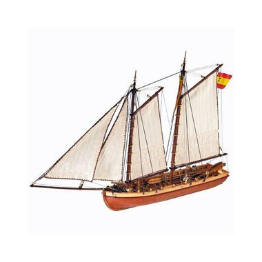 Maquette Principe de Asturias, Canot du Capitaine 