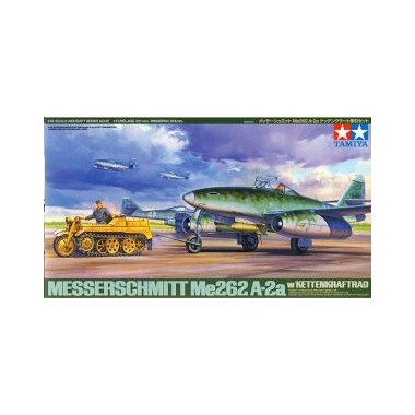 Maquette Messerschmitt Me262 A-2a, avec Kettenkraftrad de remorquage