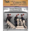 Figurines Pilote de chasse et mécaniciens allemands, 2ème GM