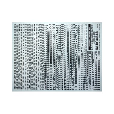 Décalques Numeros de serie RAF noirs, N°1