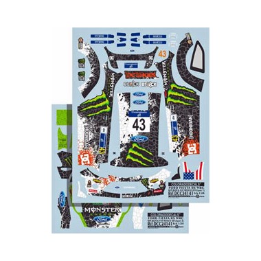 Décalques Ford Fiesta RS WRC Ken Block 43 Mexique 2012 