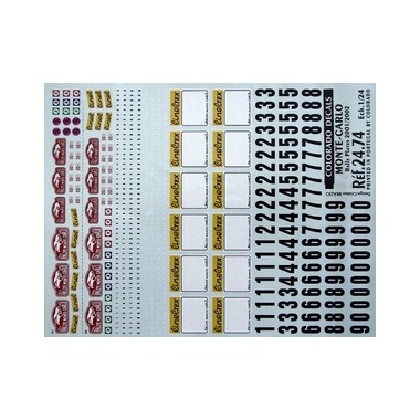 Décalques Plaques et numeros Rallye Monte Carlo 2001 et 2002