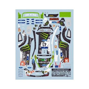 Décalques Ford Fiesta RS WRC Ken Block 43 Mexique 2012 