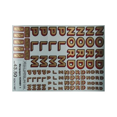 Décalques HORNBY anciens 1/43 (Echelle 0), N°1