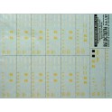 Décalques voitures metalliques Type Est SNCF, Epoque 3