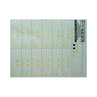 Décalques voitures metalliques Type Est SNCF, Epoque 3
