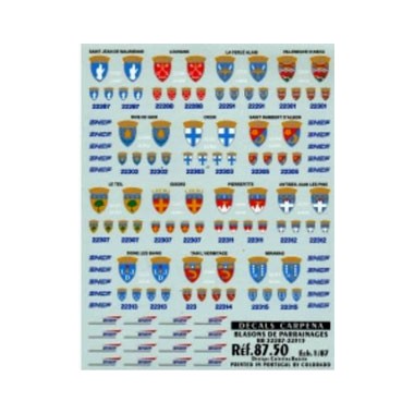 Décalques Blasons de Parrainages BB 22287-22315