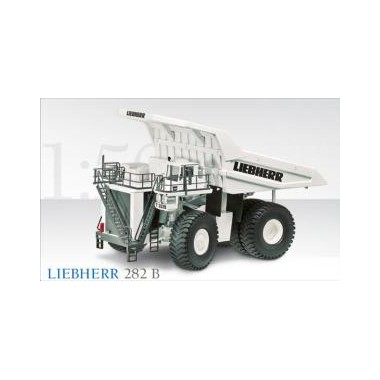 Miniature Tombereau minier blanc Liebherr 282B