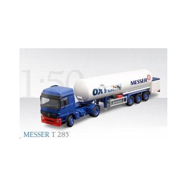 Miniature Mercedes Actros + Remorque Citerne Messer T285 Miniature Mercedes Actros + Remorque Citerne Messer T285