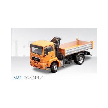Miniature Benne et Grue de chargement Man TGS M 4x4 Miniature Benne et Grue de chargement Man TGS M 4x4