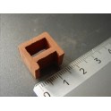 Briques Demi-Gero rouges, 25 pièces 15x15x10mm