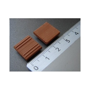 Carrelages rouges, 150 pièces 15x15x3mm