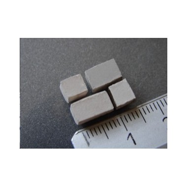 Pierres de mosaique blanches, 340 pièces 5/9 x 5 x 4 mm